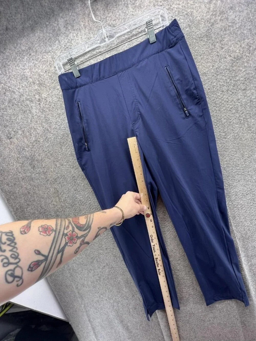 Tommy Bahama Pants Women Medium Blue Stretch Zip Pockets Everyday Active Gym